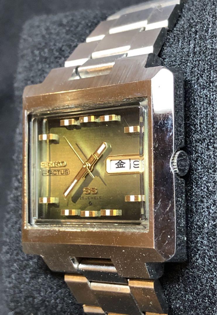 SEIKO 5 Actus 自動巻き時計 グリーン 稼働品