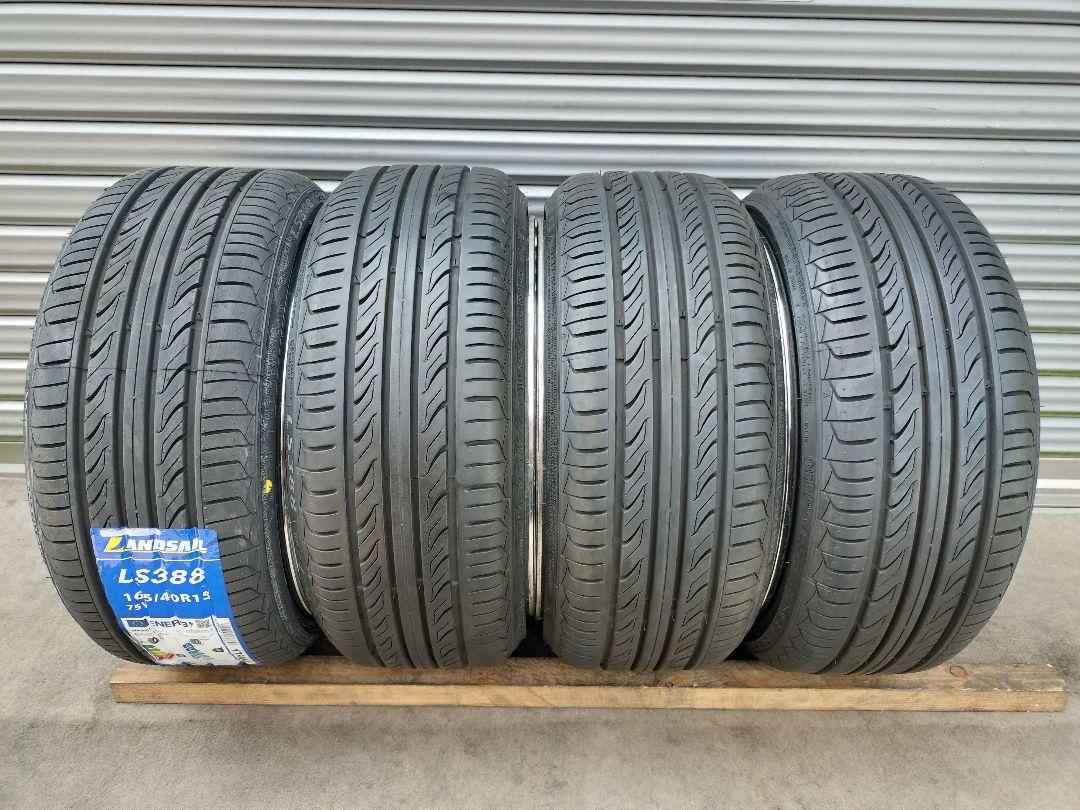 シャレン 15×7J 4H/100 165/40R15 引っ張り 深リム