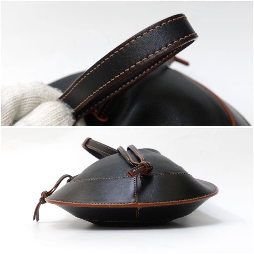 【美品】ロエベ　ショルダーバッグ　ホースシュー　ブラック　巾着　トートバッグ 美品】ロエベ ショルダーバッグ ホースシュー ブラック 巾着