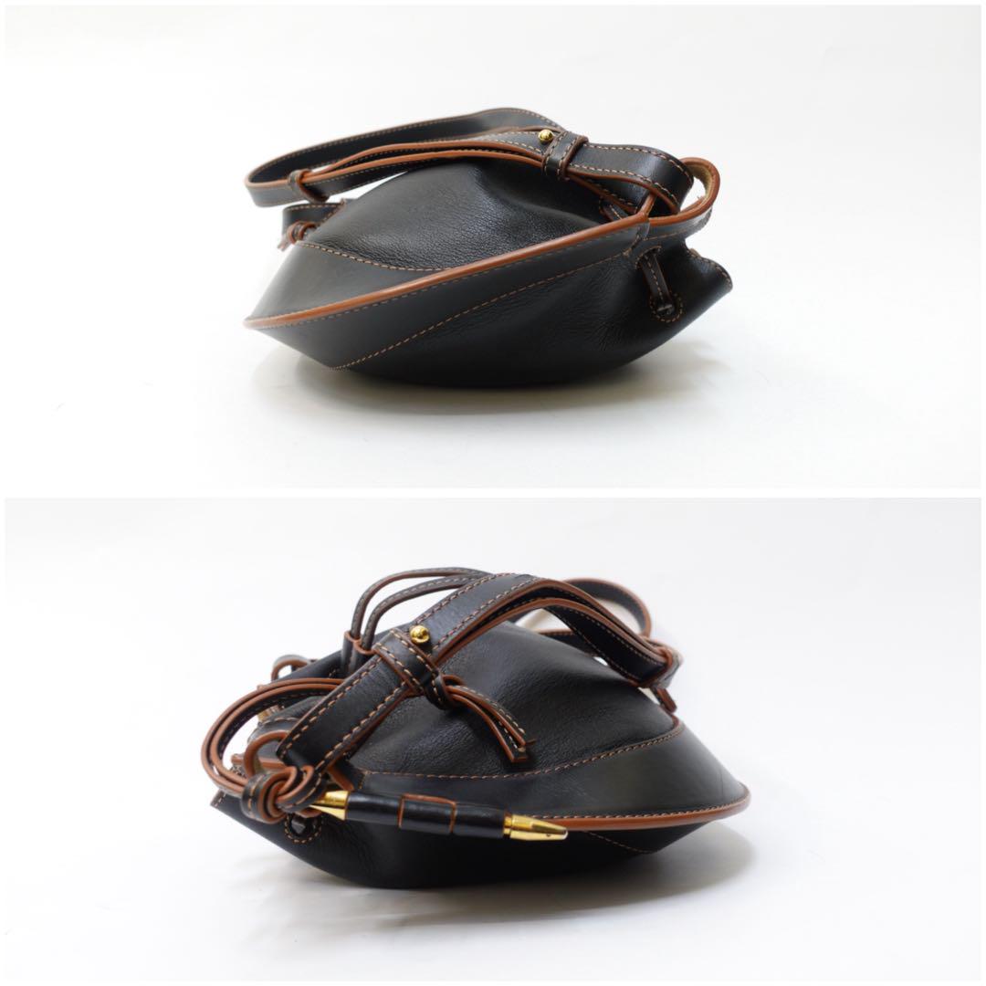 【美品】ロエベ　ショルダーバッグ　ホースシュー　ブラック　巾着　トートバッグ 美品】ロエベ ショルダーバッグ ホースシュー ブラック 巾着