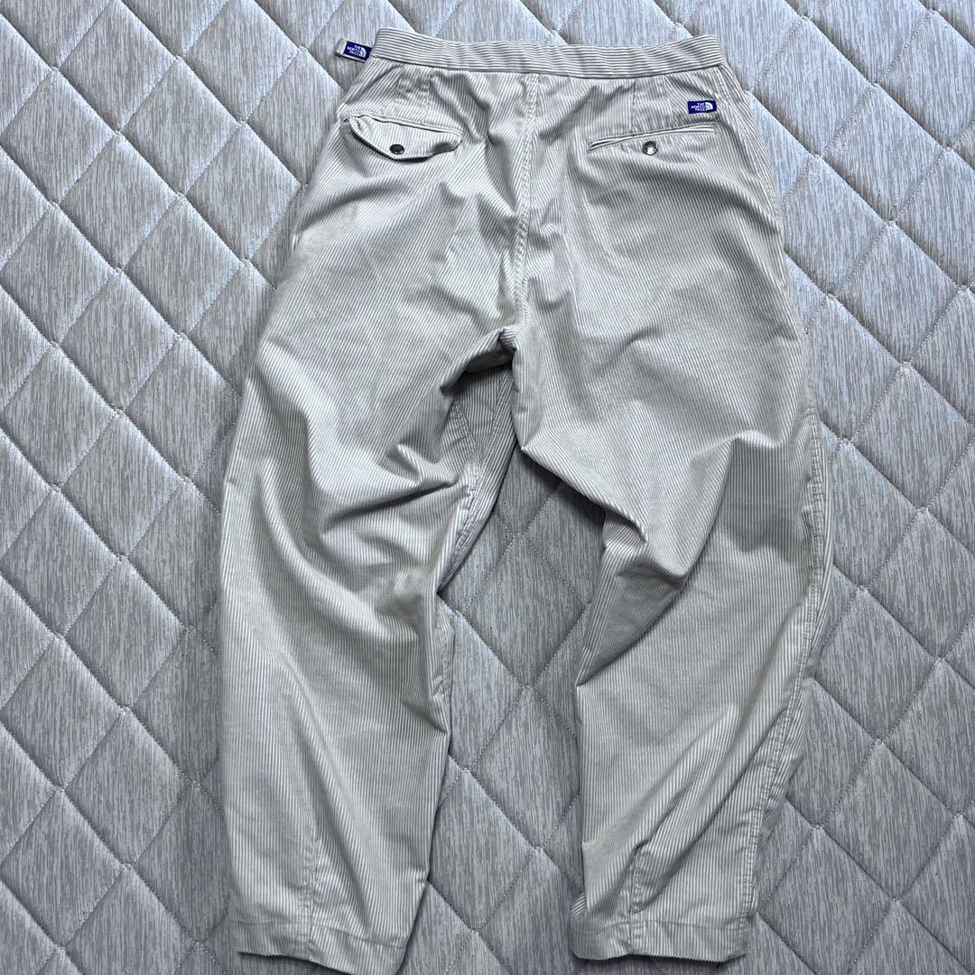 ノースフェイス パープル コーデュロイ ワイドテーパードパンツ 30 ベージュ