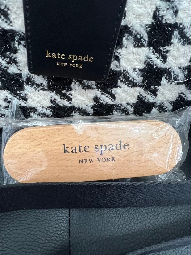 kate spade ハウンドトゥース トートバッグ