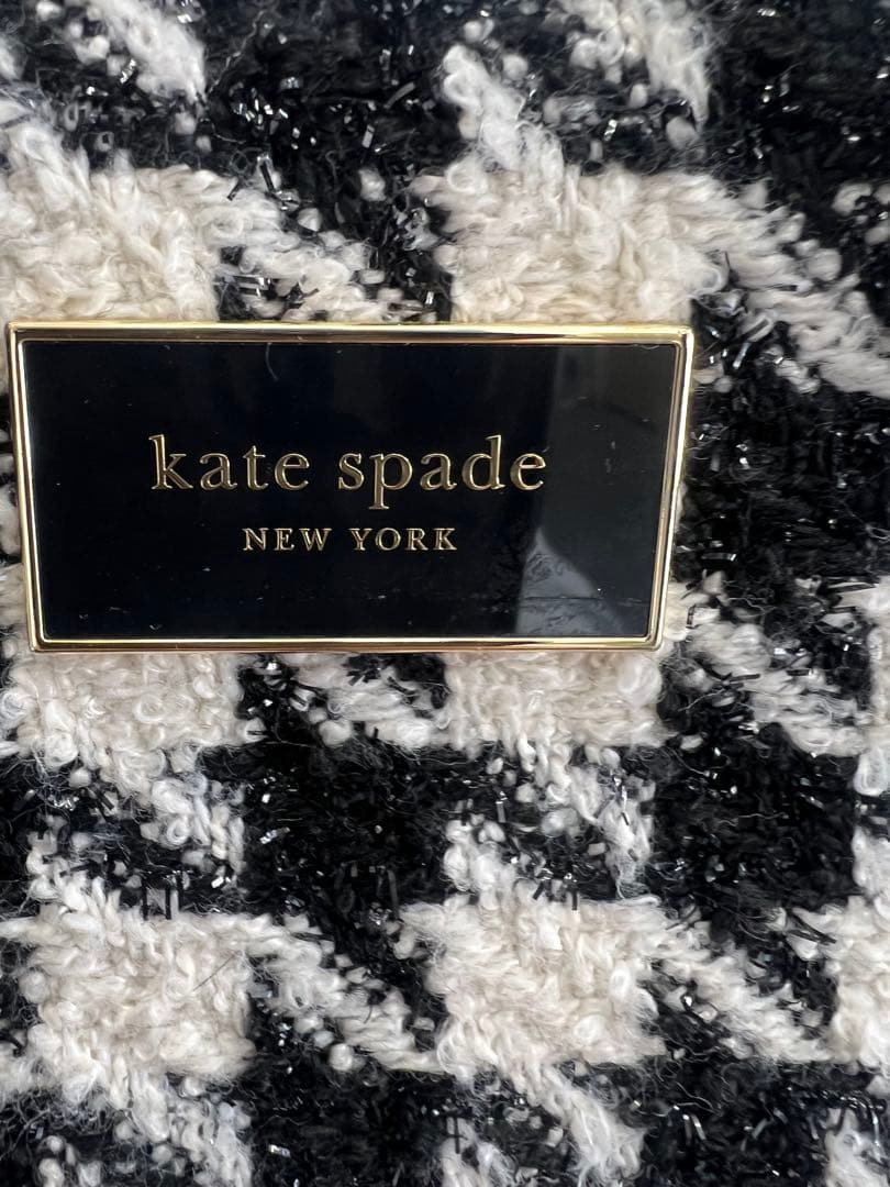 kate spade ハウンドトゥース トートバッグ