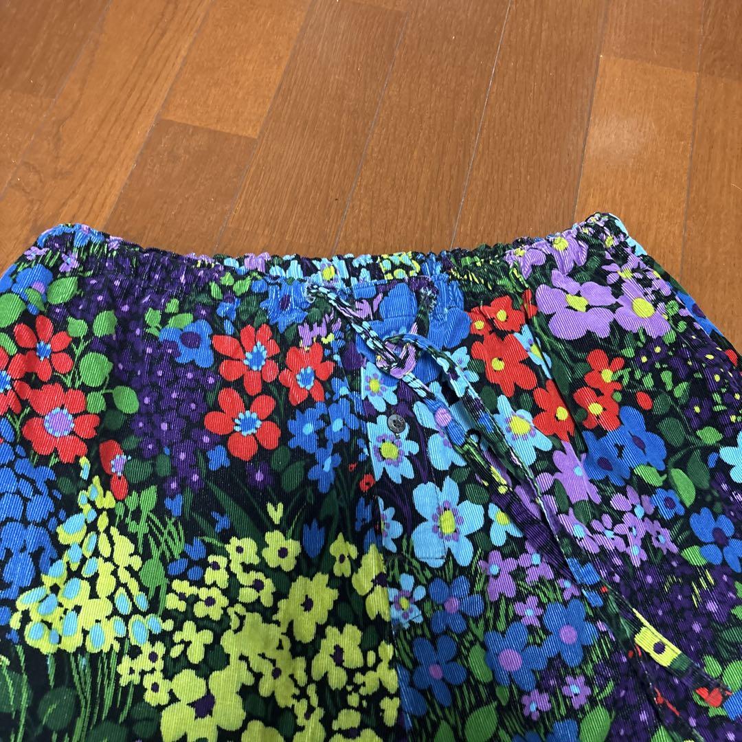 BOHEMIANS ボヘミアンズ 総柄 モザイクフラワー柄 パンツ スエード