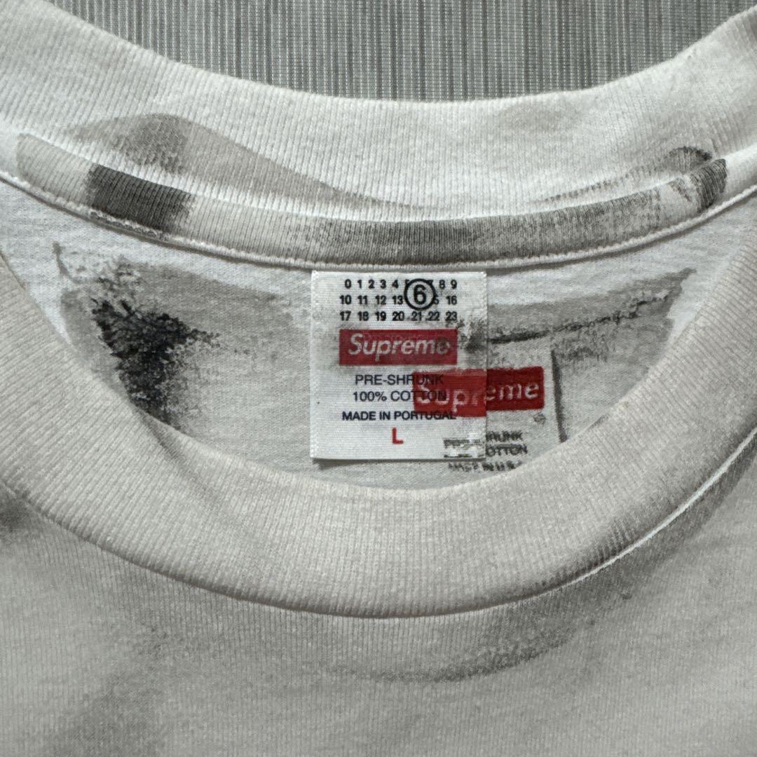 Supreme x MM6 シュプリームマルジェラ Tシャツ Lサイズ ホワイト 画像2
