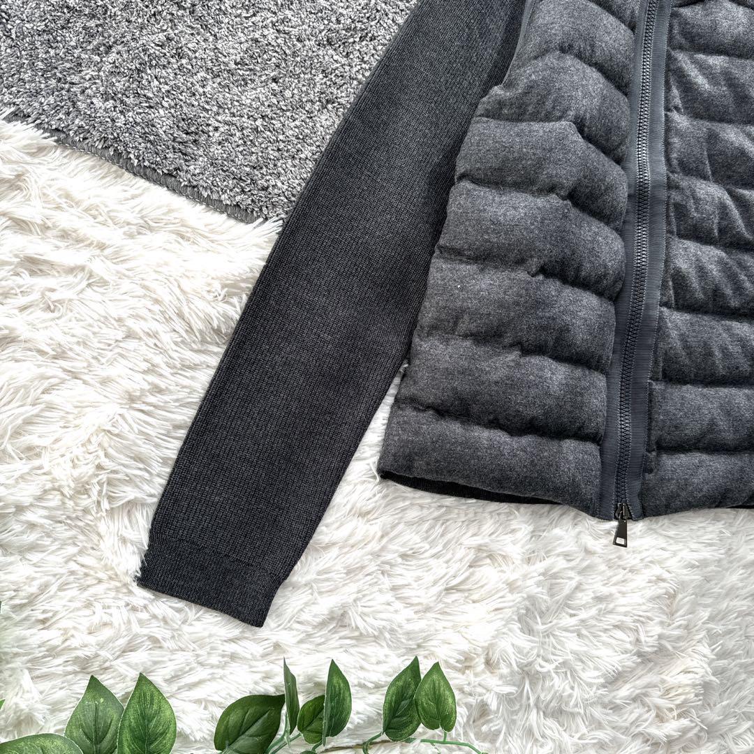 美品 モンクレール マグリオーネトリコットカーディガン グレー ダウン XS 美品 モンクレール マグリオーネトリコットカーディガン グレー ダウン XS