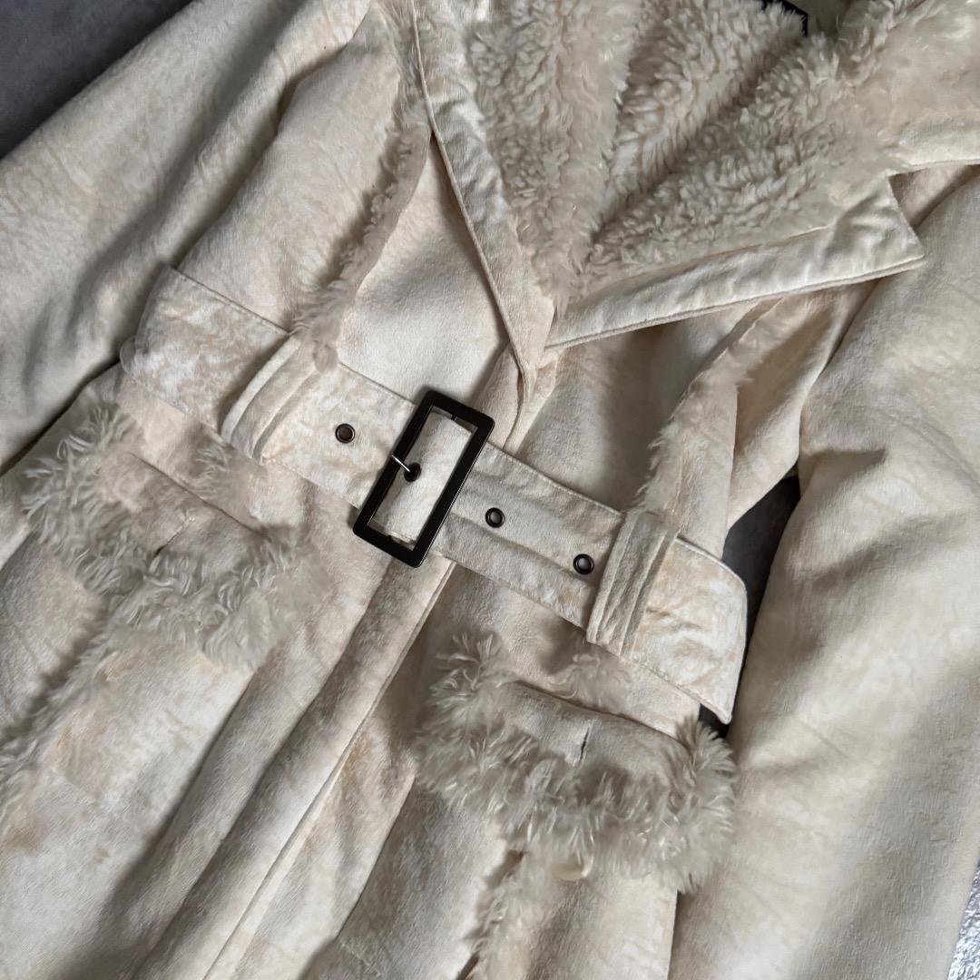 BLANCNOIRムートンロングコート白裏ボアMサイズy2k平成フェアリーコアM Archive