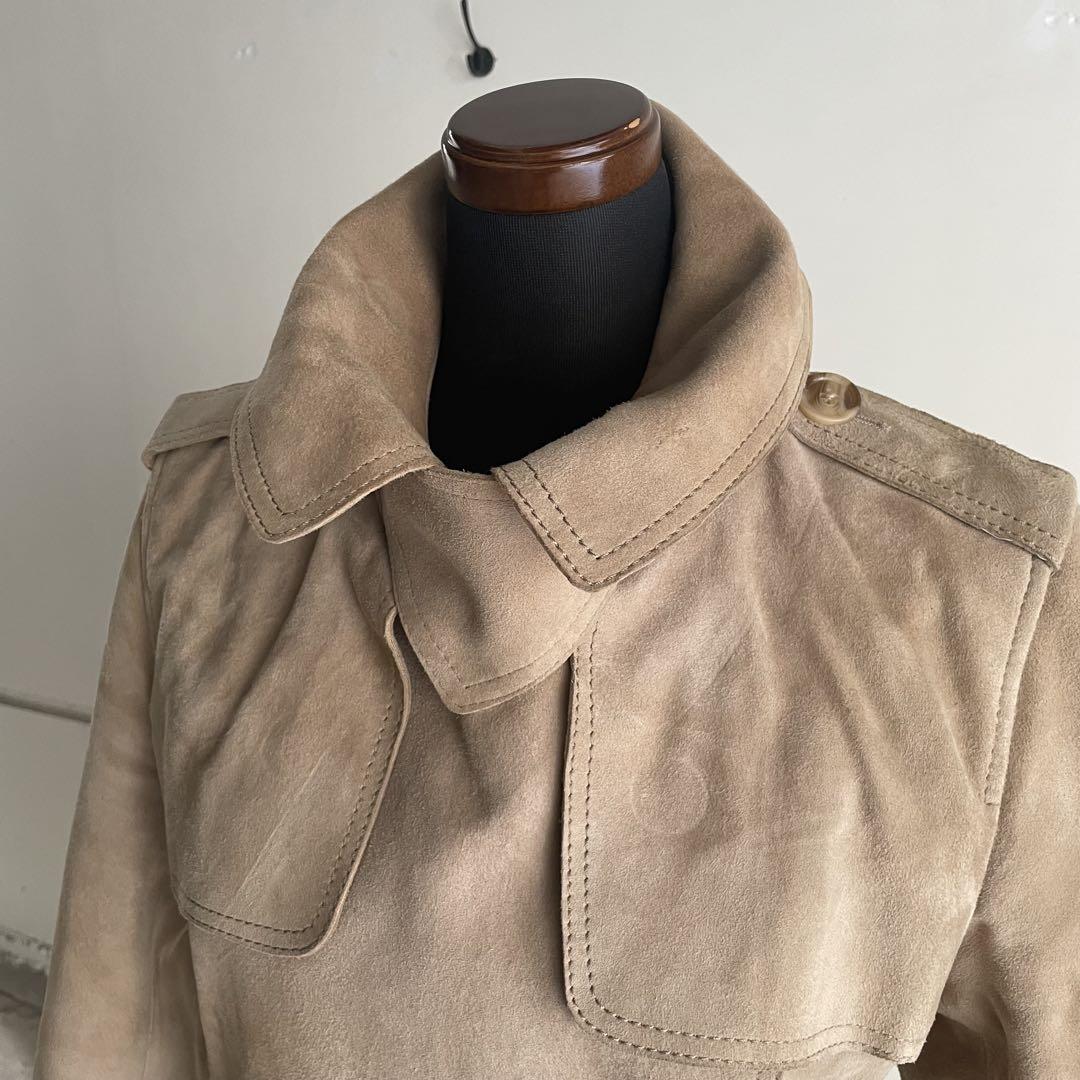 vintage】ANAGRAM PARISレザートレンチコート やぎ革 B - メルカリ