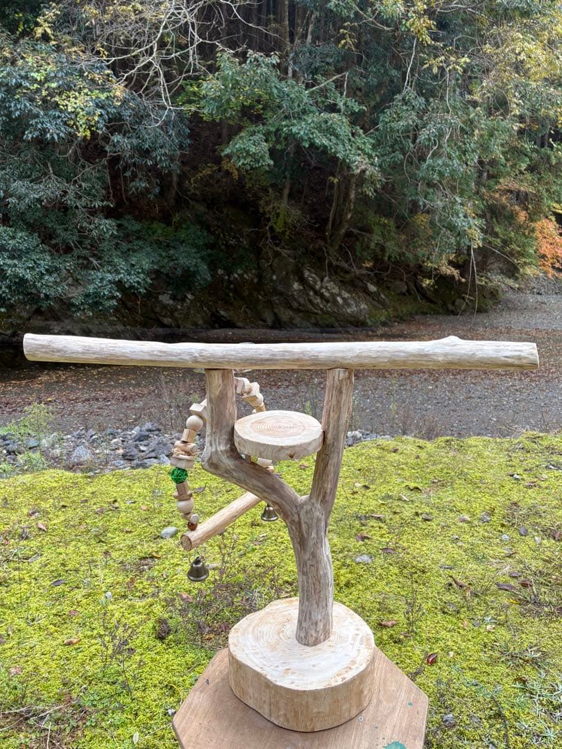 ハンドメイド　流木　とまり木・スタンド　大型・中型インコ・オウム用