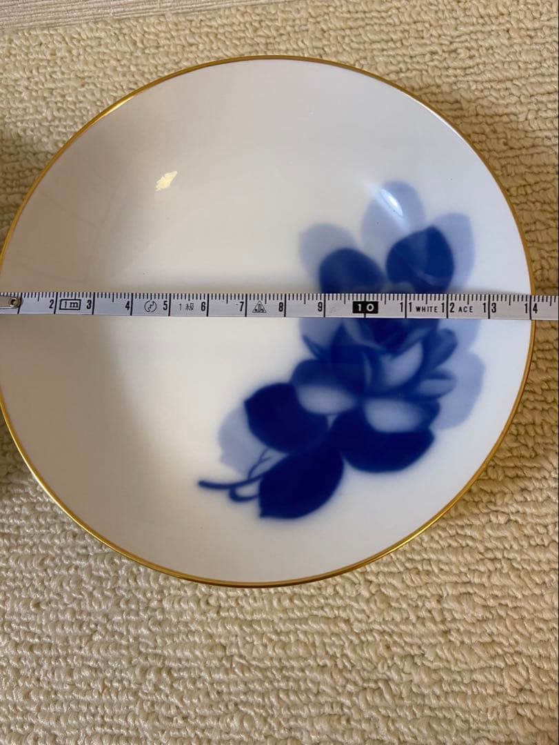 大倉陶園 ブルーローズ モーニングカップアンドソーサとプレート