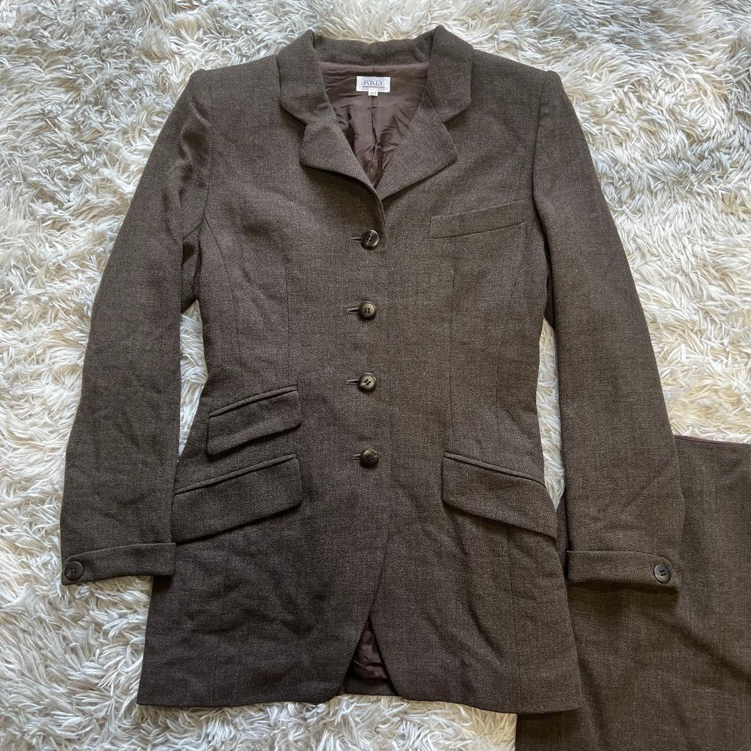 セットアップ フォクシー FOXEY Lサイズ ブラウン スカート セットアップ フォクシー FOXEY Lサイズ ブラウン スカート