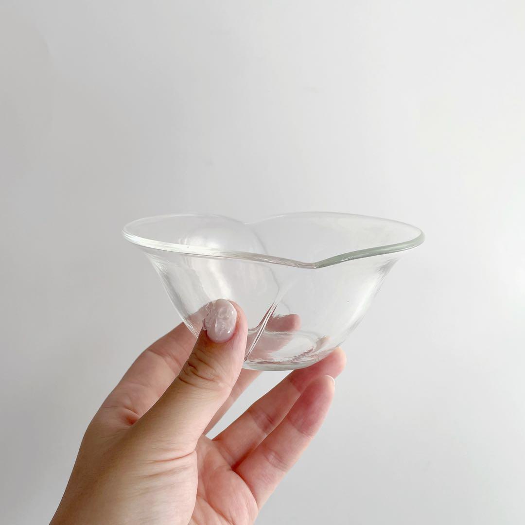 ガラス小鉢4点花レトロガラス古道具ビンテージボウルうつわ食器