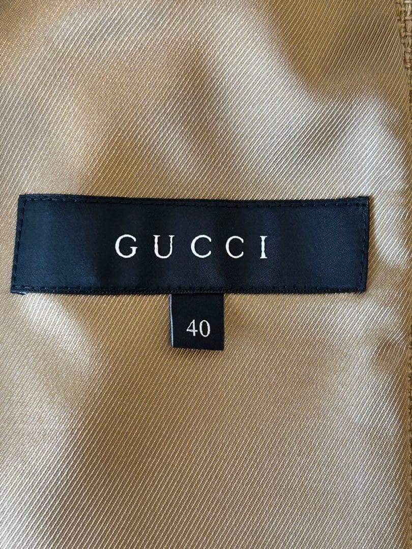 GUCCI グッチ ノーカラージャケット ホースビット 金具付き GUCCI グッチ ノーカラージャケット ホースビット 金具付き