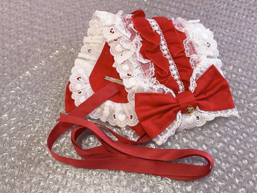 Angelic pretty アンプリ ヘッドドレス リボン アカ 試着のみ美品 4,550円