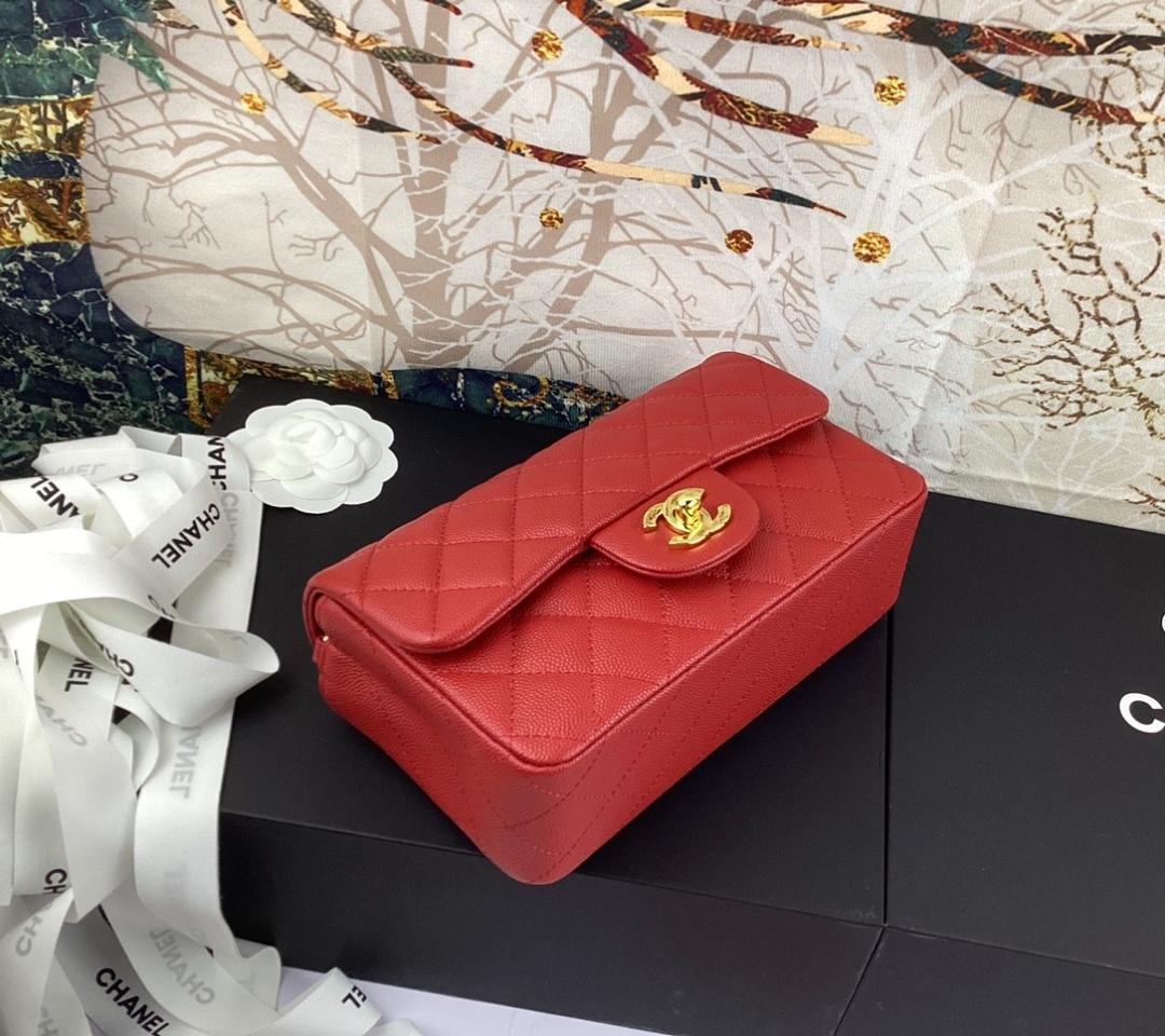 CHANEL 赤 キルティング バッグ~~~