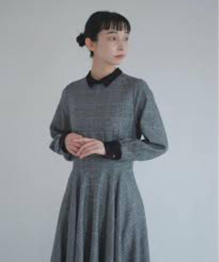 完売品　foufou glen check bi-color one piece