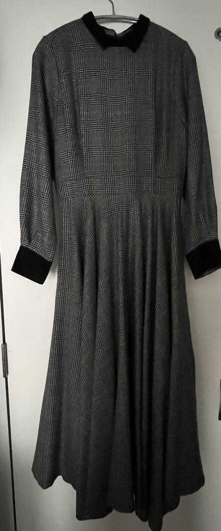 完売品　foufou glen check bi-color one piece