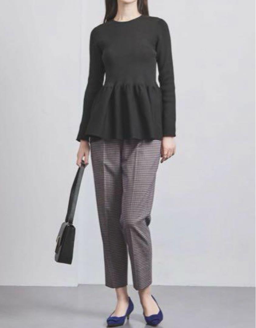 UNITED ARROWS ペプラムニット トップス 黒 - メルカリ