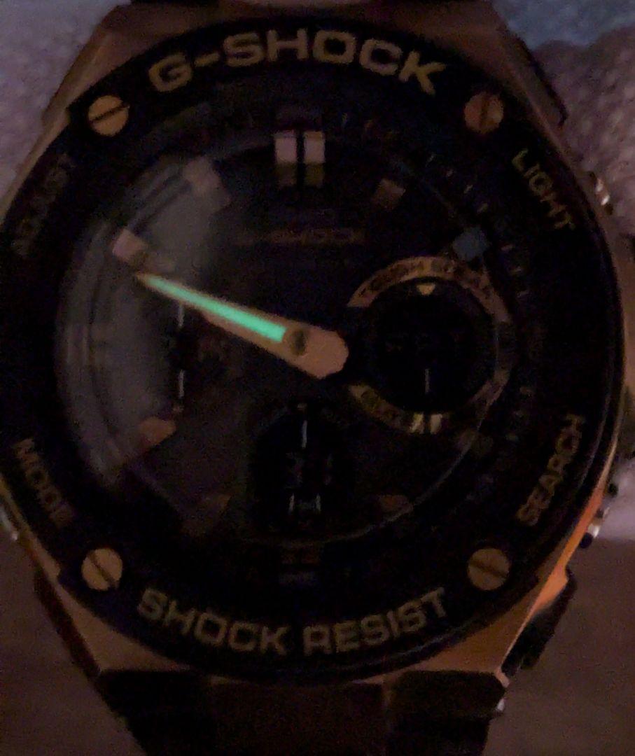 【明日まで】G-SHOCK GSTEEL　ブラックゴールド 電波ソーラー