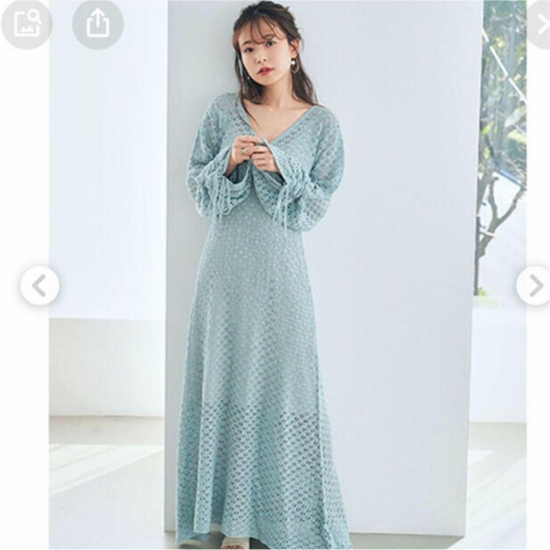 の定番から人気の限定 新品タグ付き シェリーモナ クロシェニットワンピース の定番から人気の限定 新品タグ付き シェリーモナ クロシェニットワンピース
