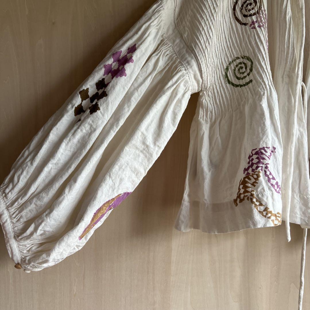 STORY MFG. 刺繍バルーンスリーブトップス ボレロ 羽織り カーディガン