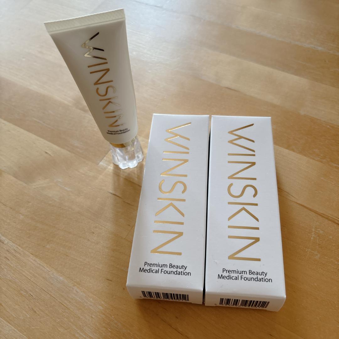 WINSKIN 薬用リンクルケア美白リキッドファンデーションLO 2個