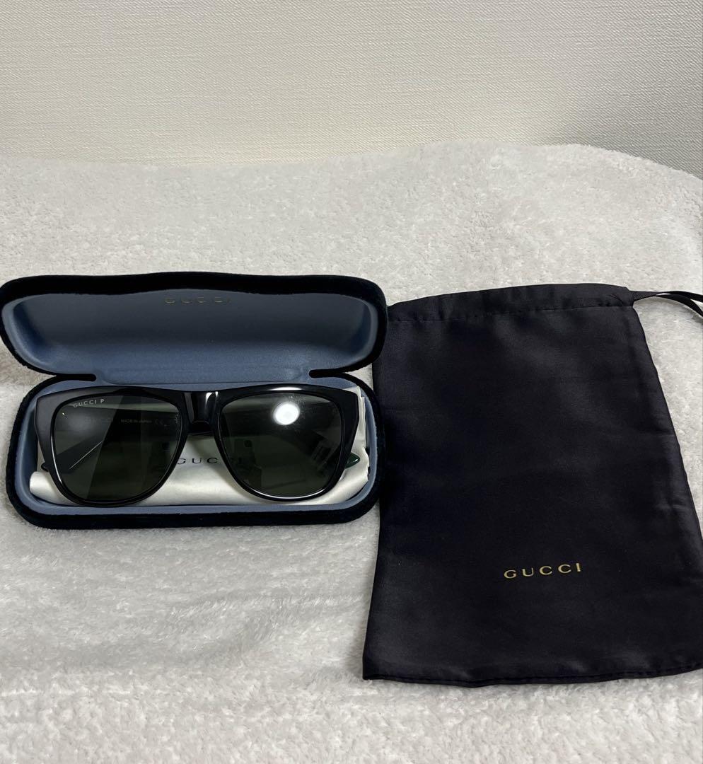 【美品】GUCCI サングラス ブラック/グリーン/レッド