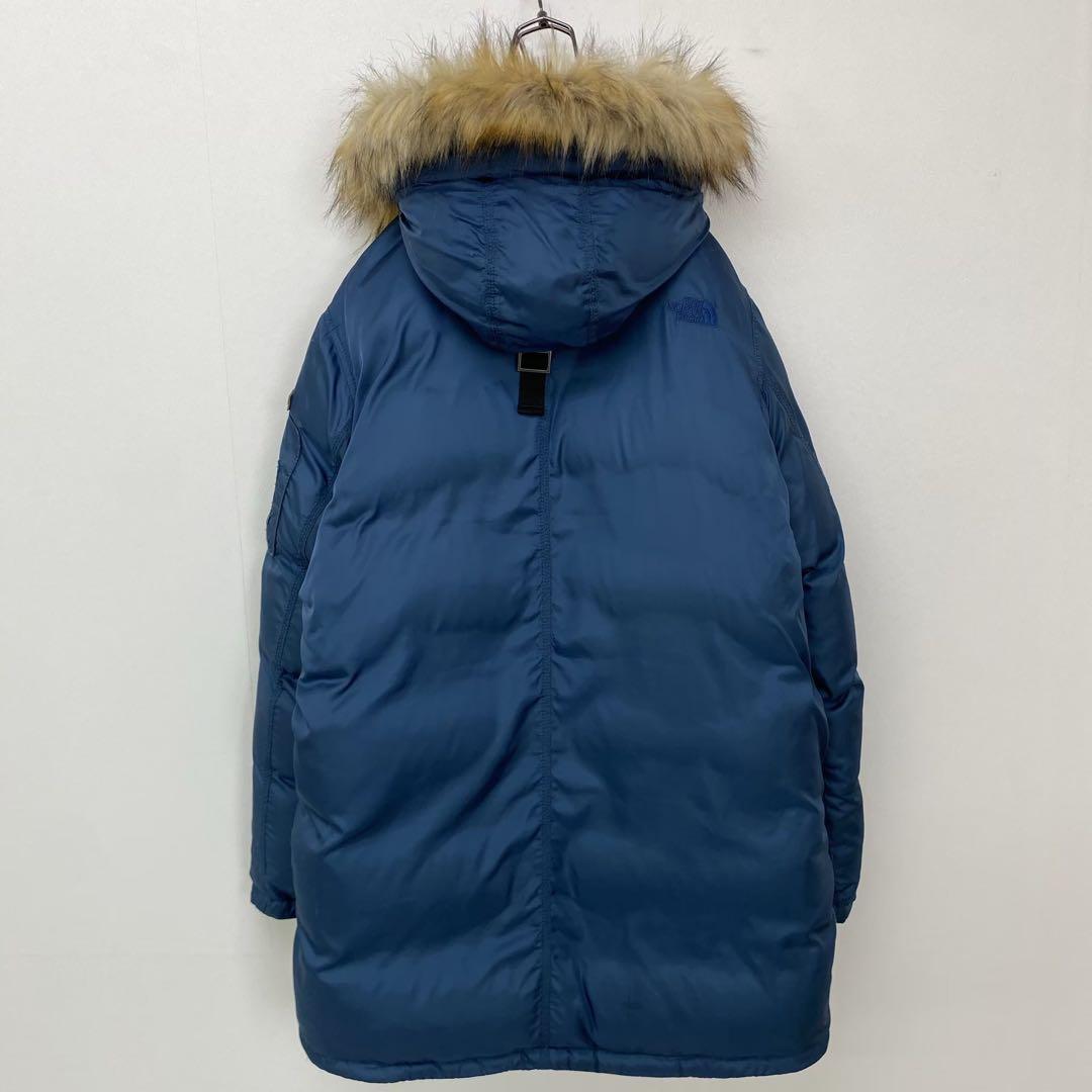 ノースフェイス セミロングダウン ダークブルー メンズL ノースフェイス セミロングダウン ダークブルー メンズL