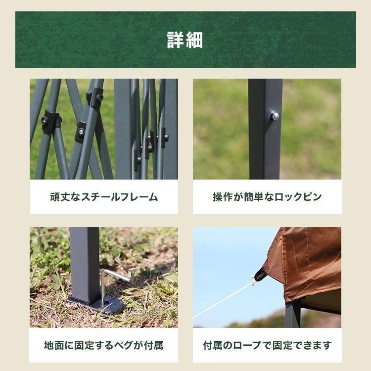 *ワンタッチ★ タープテント 高耐久 撥水 3m×3m アイスグレー 他カラー有