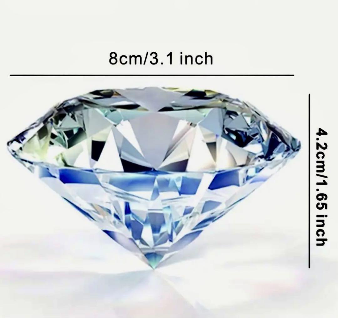 ⭐️新品、未使用品⭐️ダイヤモンド型 ペーパーウェイト 8cm