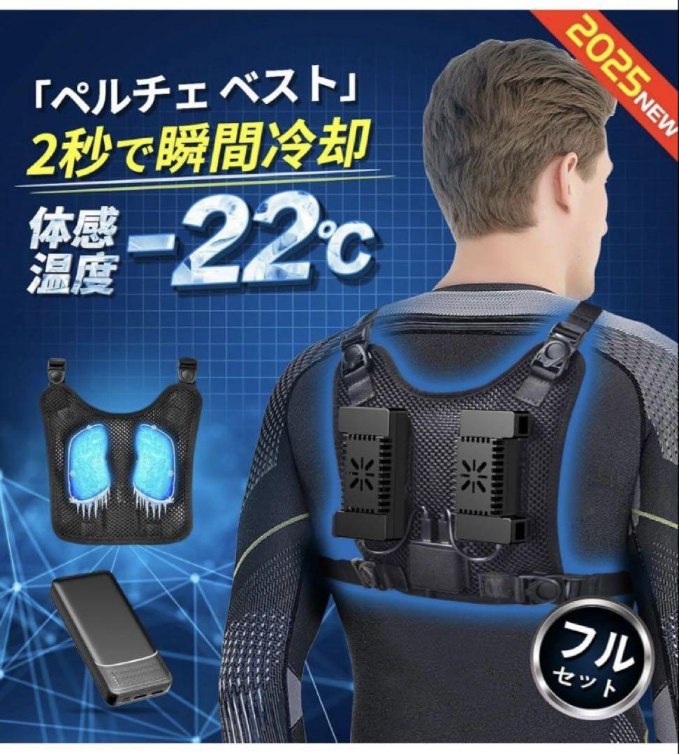 冷却服 ペルチェ素子式 バッテリーセット 10000mAh大容量