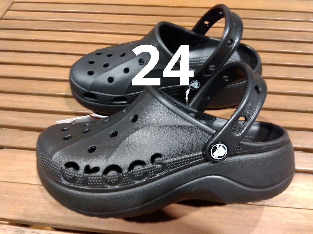 4厚底クロックス メンズ レディースブラック系24cm
