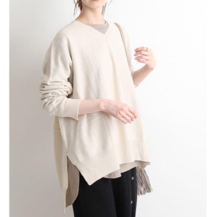 最新グッズがいっぱい ナチュラル ワイドVネックプルオーバー カシミヤ IENA ニット/セーター 最新グッズがいっぱい ナチュラル ワイドVネックプルオーバー カシミヤ IENA ニット/セーター