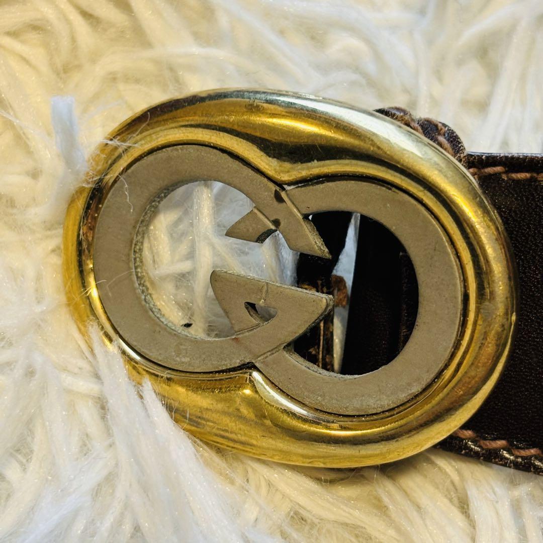 GUCCI グッチ ベルト GGレザー グッチシマ インターロッキングG
