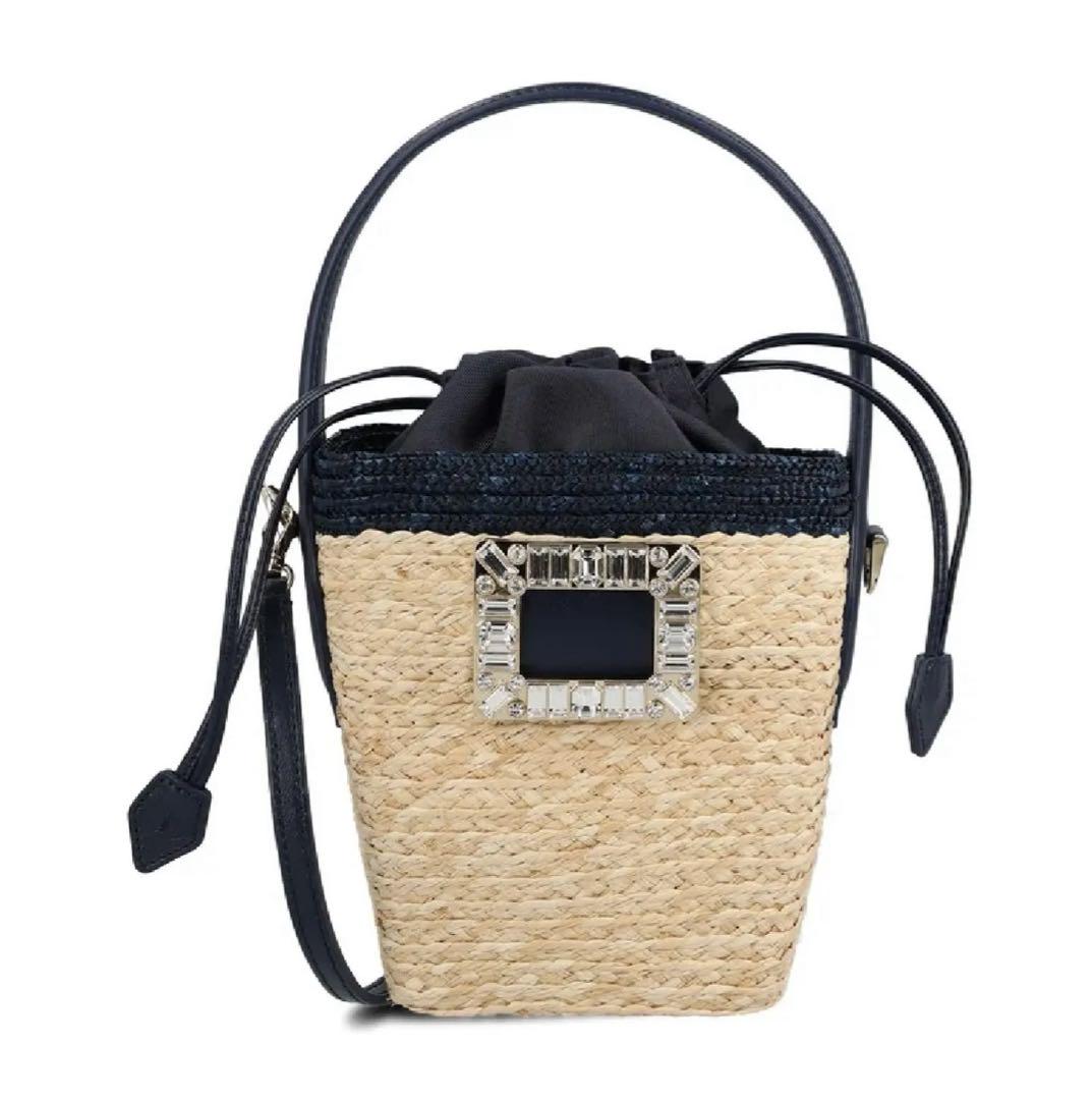Roger Vivier ヴィヴ スケート ラフィア バケット バッグ ミニ