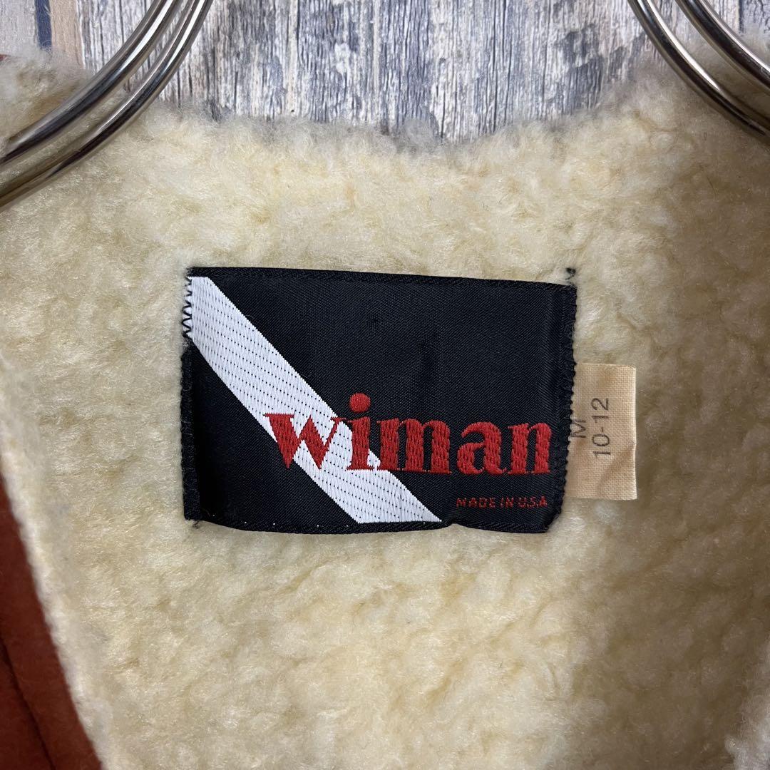 人気新品入荷 Wiman OLD 90s M ベスト 裏ボア 米国製 ヴィンテージ トップス