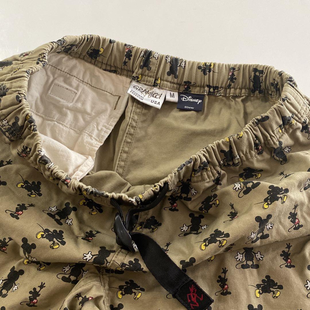 GRAMICCI × DISNEY ダブルネーム ハーフパンツ ミッキー総柄 M