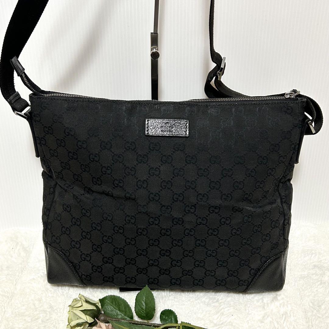 GUCCI グッチ✨ショルダーバッグ GGスプリーム GG柄 キャンバス レザー