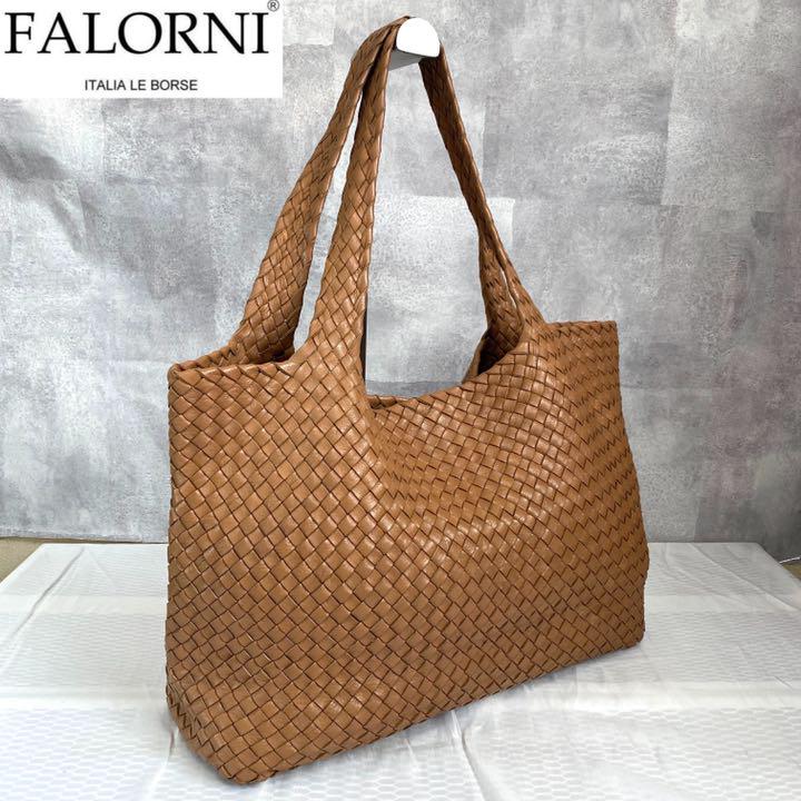極美品 FALORNI ITALIA トートバック レザー イントレチャート 正規逆輸入品 極美品 FALORNI ITALIA トートバック レザー イントレチャート 正規逆輸入品