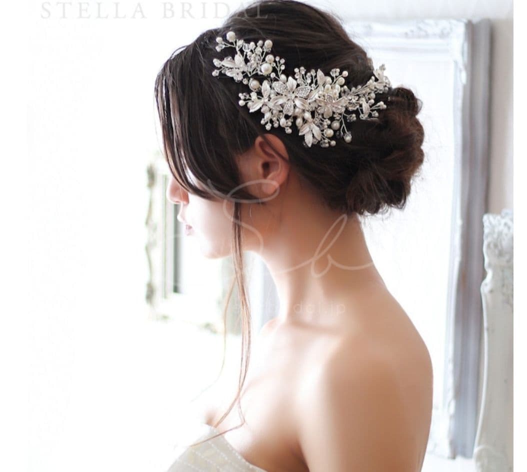 激安商品 ステラブライダル フローラルチャームの小枝ヘッドドレス