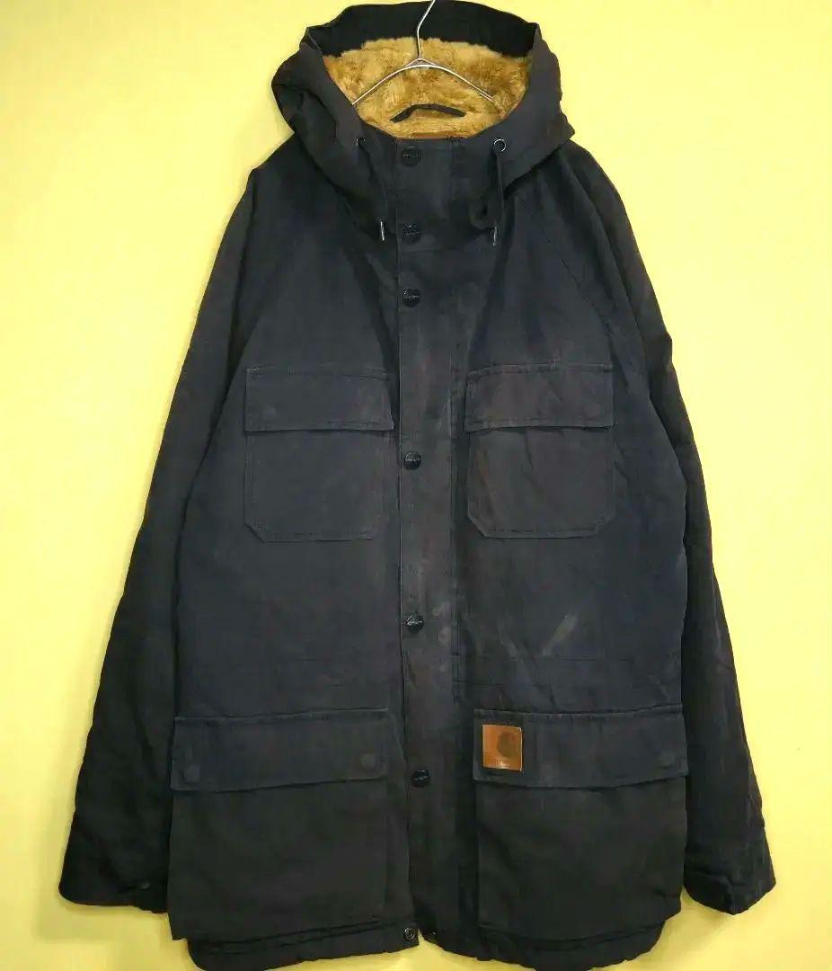 Carhartt BANGLADESH製 レザータグ 裏ボア コットンジャケットmonjuジャケット