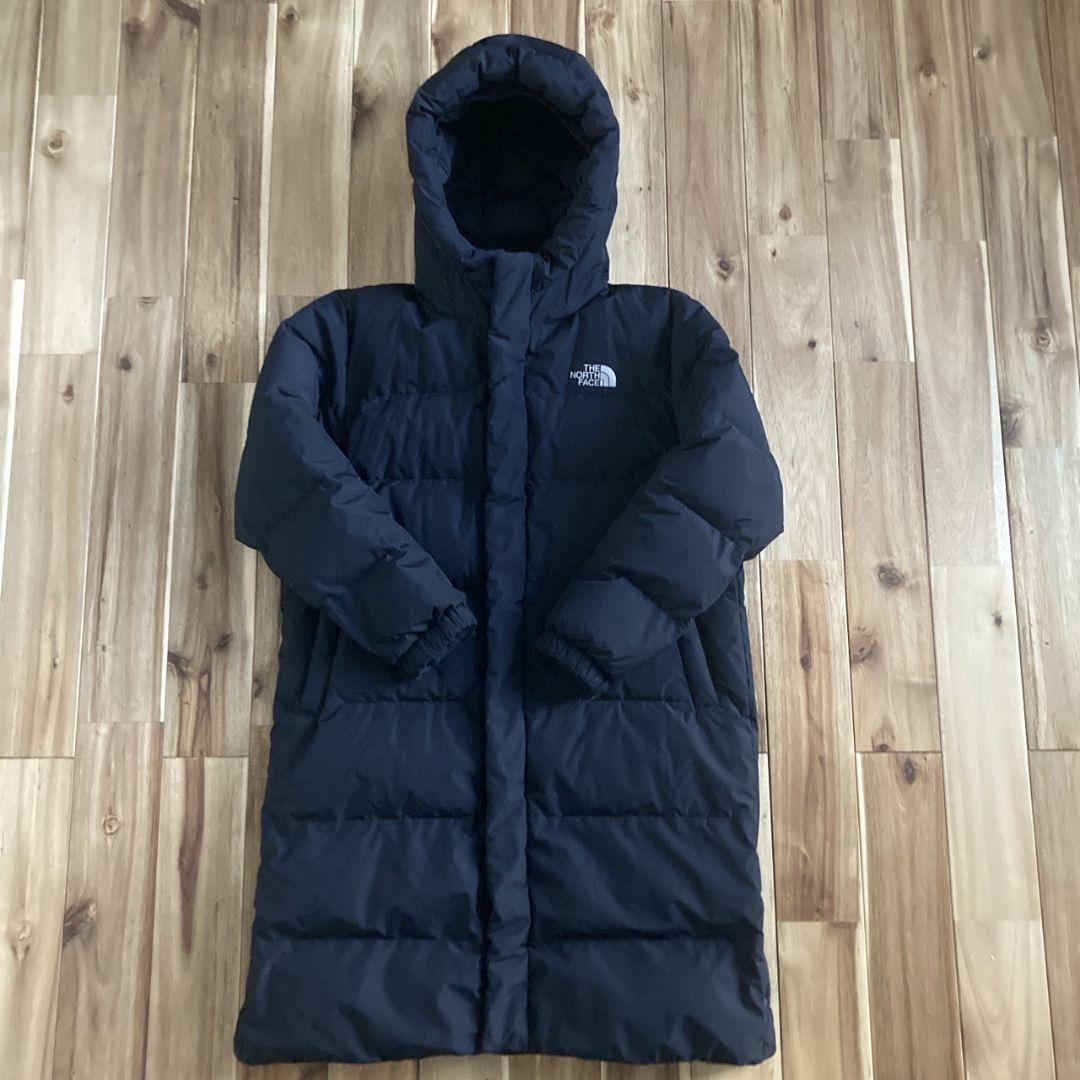 大人気　ノースフェイス ビッグロゴ　ロング　コート　ダウン　ジャケット　ブラック