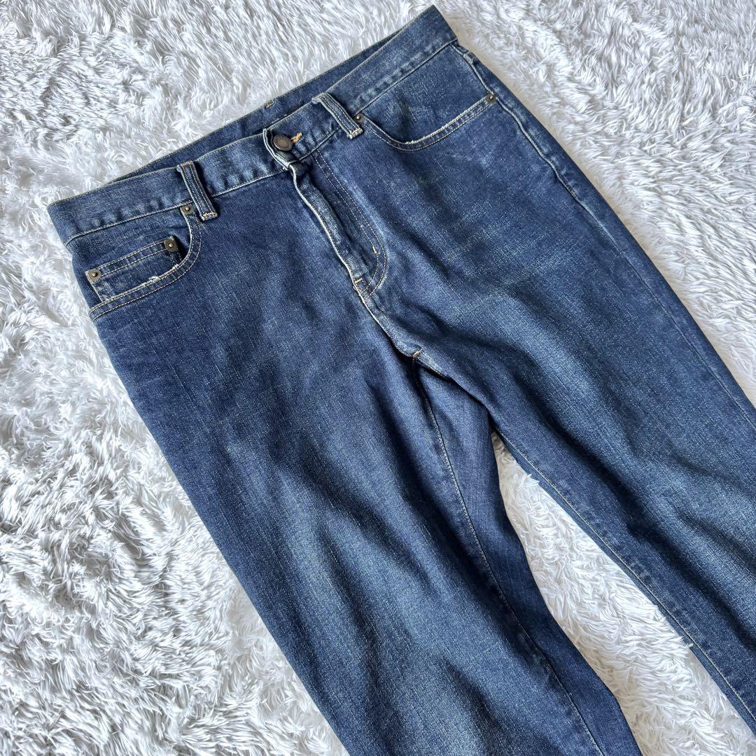 サンローラン　パリ　デニムパンツ　エディ期　ジーンズ　ストレッチ　ブルー　30