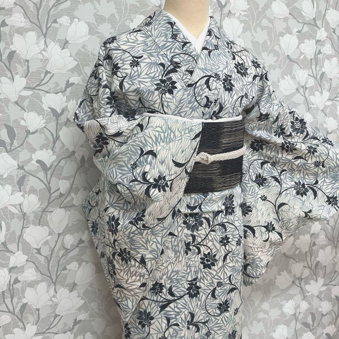 正絹 夏きもの 絽小紋 唐華(未使用品)トールサイズ