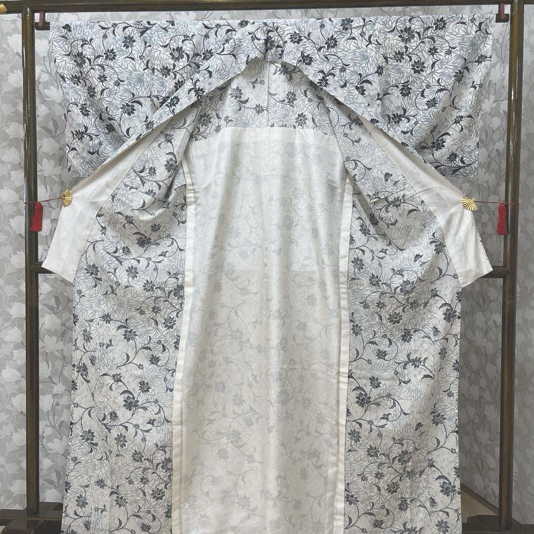 正絹 夏きもの 絽小紋 唐華(未使用品)トールサイズ