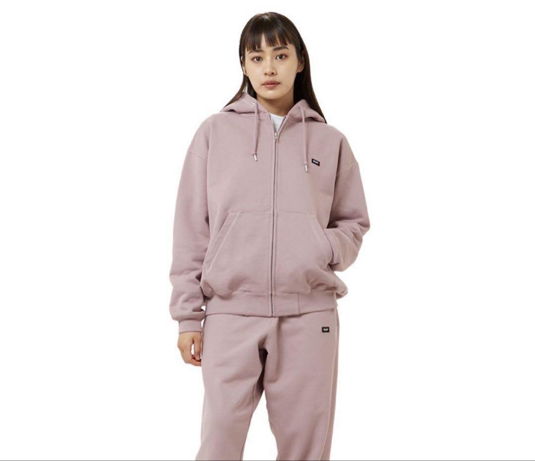 【別倉庫からの配送】 HUF CLASSIC FLEECE FULL フルジップパーカー pink トップス