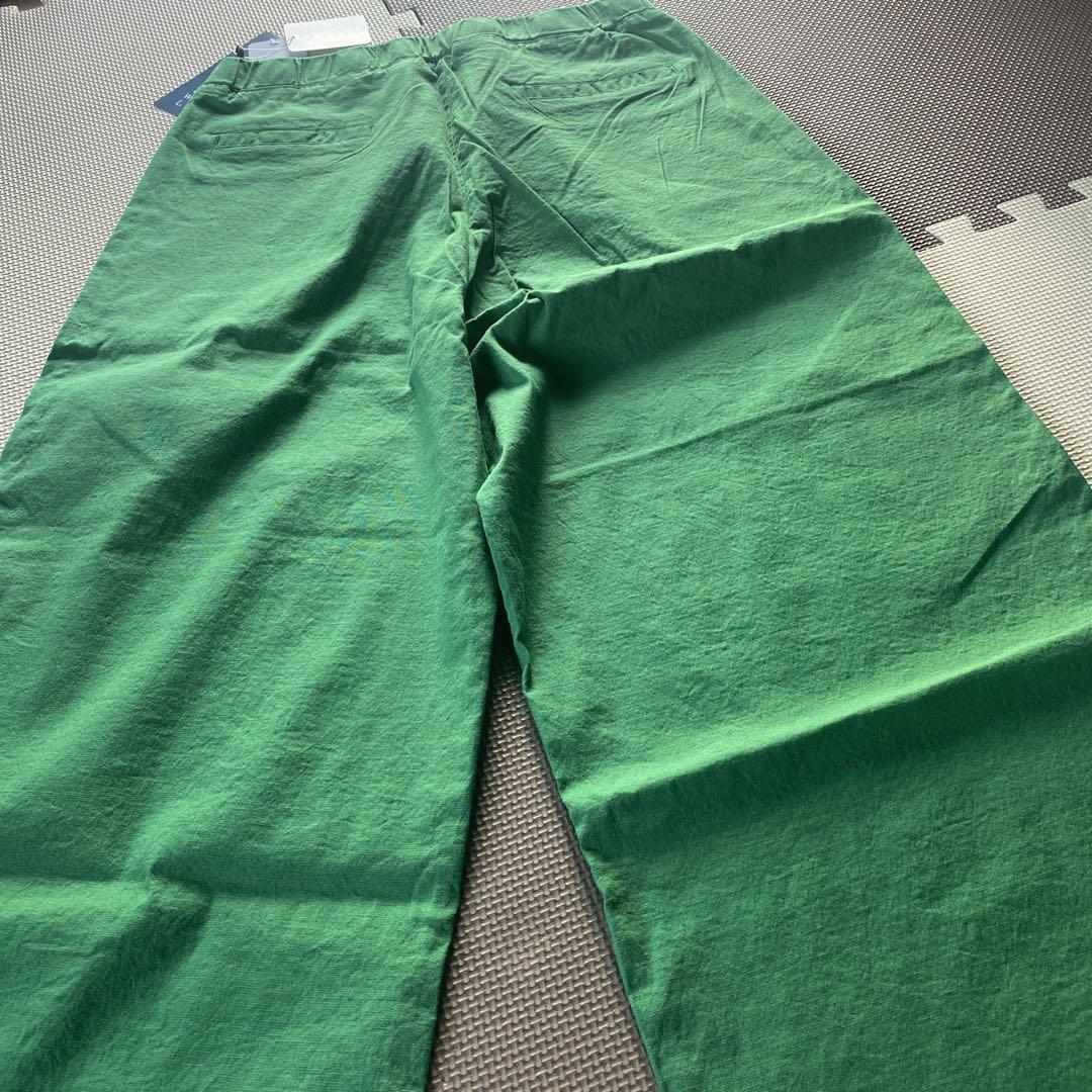 新品　綿麻　ストレッチ　ナチュラル　ワイドパンツ　サイズＬ　ビーエル　BL