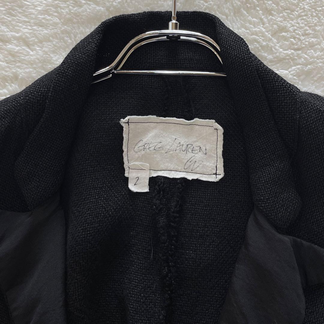 GREG LAUREN｜TUX JACKET｜リネンシルク｜ブラック｜テーラード