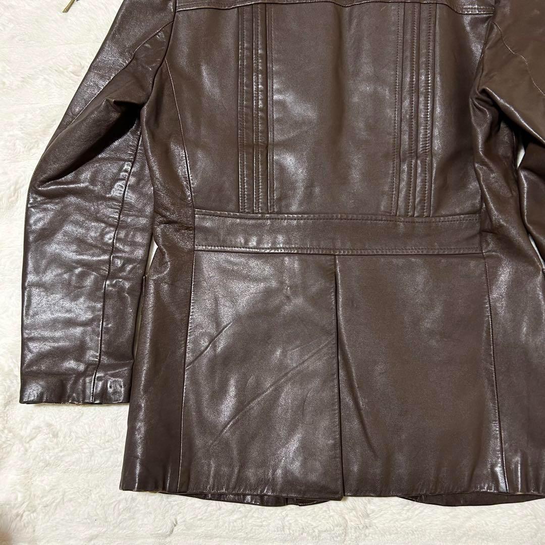 貴重品❤︎ EL TORO BRAVO レザージャケット 裏地総柄 ブラウン L 貴重品❤︎ EL TORO BRAVO レザージャケット 裏地総柄 ブラウン L