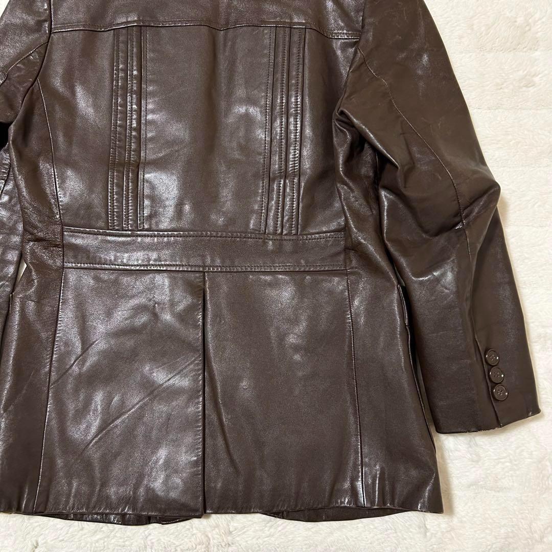貴重品❤︎ EL TORO BRAVO レザージャケット 裏地総柄 ブラウン L 貴重品❤︎ EL TORO BRAVO レザージャケット 裏地総柄 ブラウン L